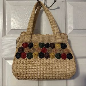 Wooven straw purse